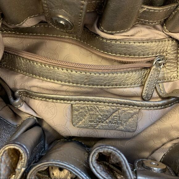 MICHAEL Kors gold snakeskin Edie shoulder bag - Picture 11 of 15